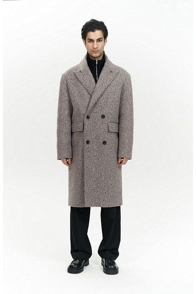 MAİ COLLECTİON Rodney Brown Men's Long Coat