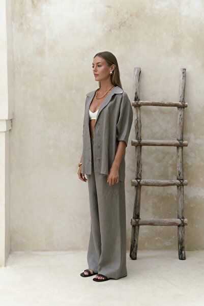 BOHEMAİ Baron füstölt vászon ing nadrág szett