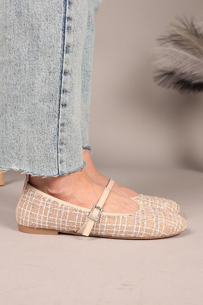 Birikon Taffy Tweed Ballerina Beige