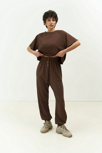 MAİ COLLECTİON Set de trening Vero Brown Crop