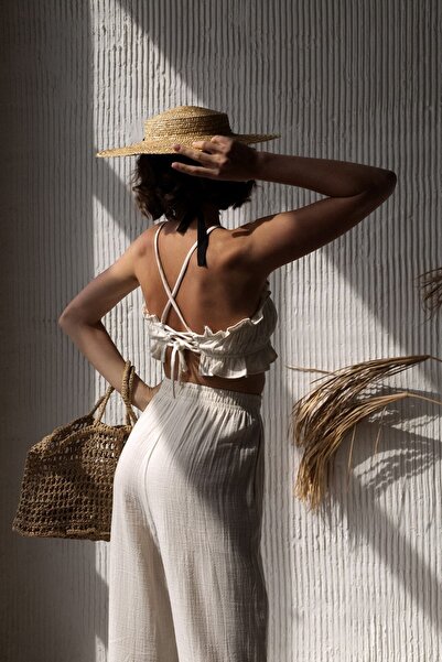 BOHEMAİ Harvey Natural Muslin Crop Set