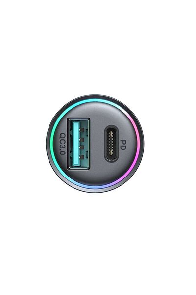 REDz Accessories Adaptor auto Joyroom JR-CCN04, USB și tip C, încărcare rapidă 60W, negru
