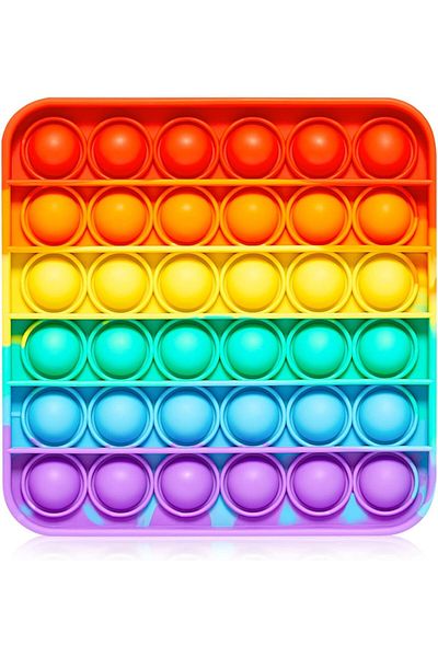 Generic Push Pop Bubble Fidget Sensory Toy - for Autism, Stress, Anxiety - Kids and Adults Rainbow