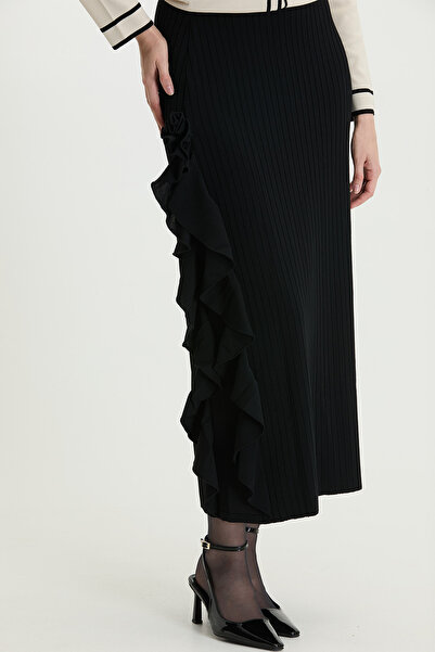 Setrms Volanlı Triko Etek