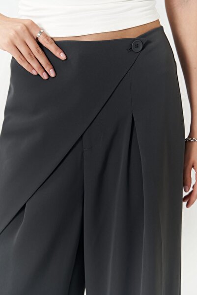 MAI STUDIOS CO. Letty antracit duplasoros nadrág