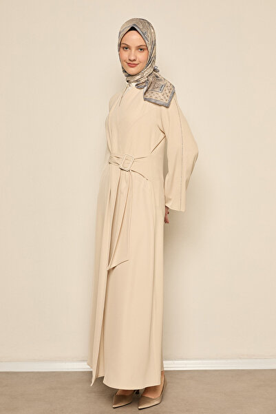 Setrms Taşlı Toka Kemerli Davet Ferace