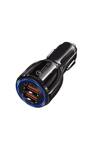 REDz Accessories Încărcător auto cu 2 porturi USB, QC 3.0, încărcare dublă G-C21, universal, negru