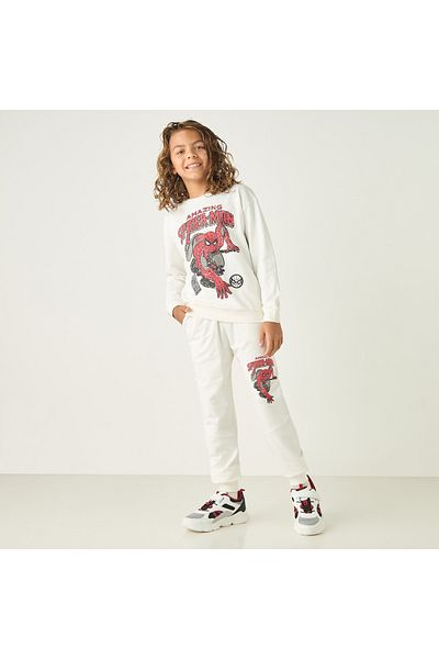 Marvel Spider-Man Print Joggers with Drawstring Closure