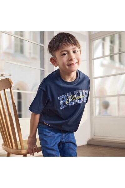 Giordano تي شيرت جونيور مريح مطبوع برقبة دائرية