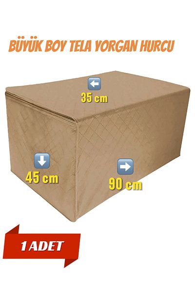 ÇIQRIK HOME Mega Size-Tela Eco Series-Чанта за съхранение на голям размер-Чанта за съхранение на завивки 90x45x35 см