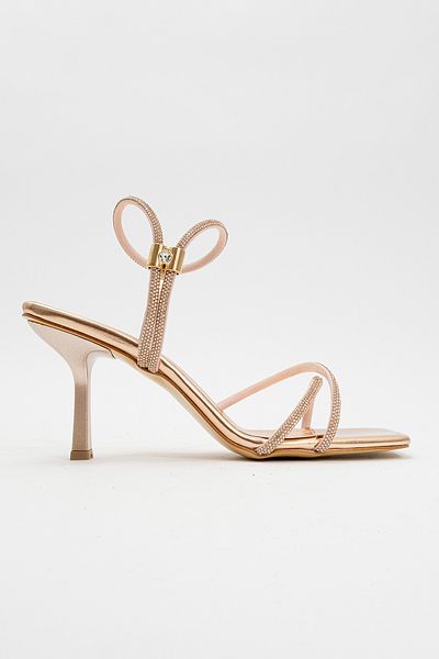 Ataköy Ayakkabı WOMEN'S METALLIC STONE HEEL SHOES