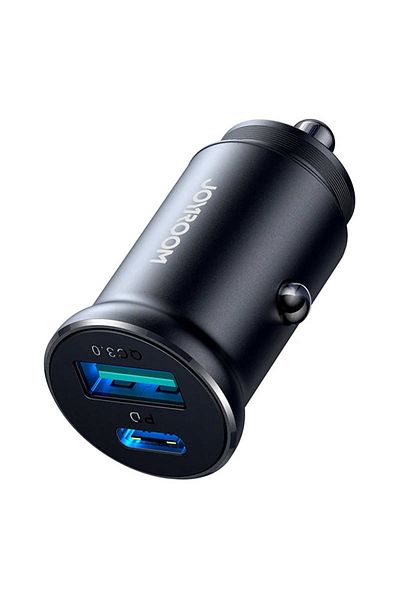 REDz Accessories Adaptor Auto Joyroom Jr-ccn05, USB și Type-C, încărcare rapidă 30w, negru