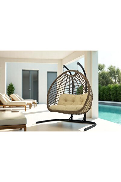 Vivense Mily İkili Salıncak, Koyu Kahve