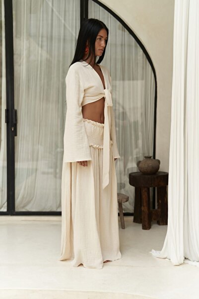 BOHEMAİ Μπεζ Crop Set και Top Set - Marshanda
