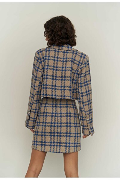 MAI STUDIOS CO. Mai Frankie kék szalma vászon szoknya szett