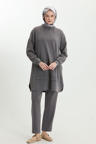 Setrms Scuba Tunic with Ornamental Buttons
