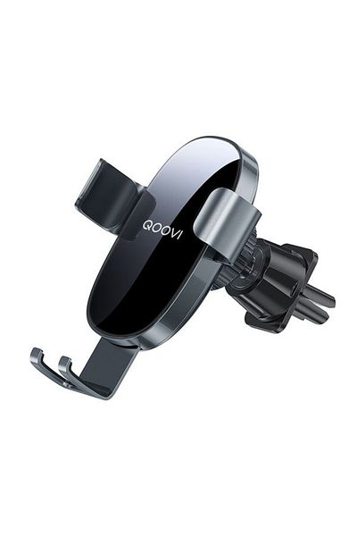 REDz Accessories Suport auto Luxe Charge, Qoovi, încărcare wireless 15w, grilă de ventilație, rotație 360°, negru