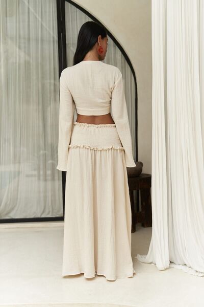 BOHEMAİ Μπεζ Crop Set και Top Set - Marshanda
