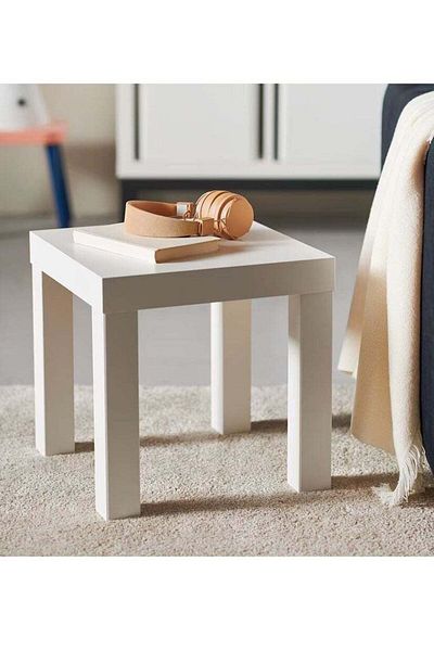 WK Side Table White 35x35 cm
