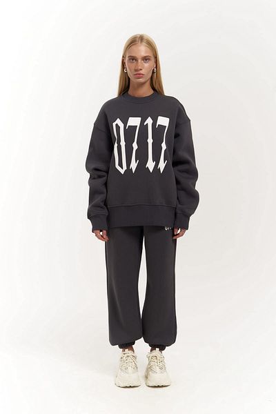 MAİ COLLECTİON Σετ φόρμας ZEOY 0717 Anthracite Crew Neck