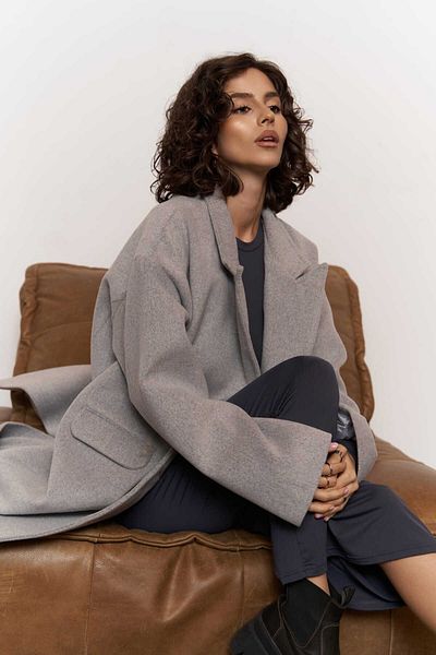 MAİ COLLECTİON Lowen Smoked Oversize kabát