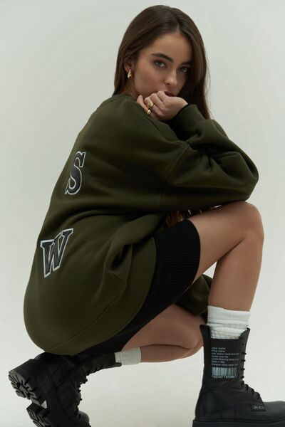 MAI STUDIOS CO. Φούτερ Venera Dark Khaki Oversize
