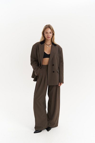 MAİ COLLECTİON Buller Belt Detail Brown Trousers