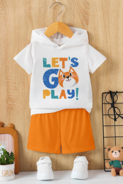 MYADA Novi sezonski hoodie Let's Play Fox Štampano 2-dijelni dečiji set 23322