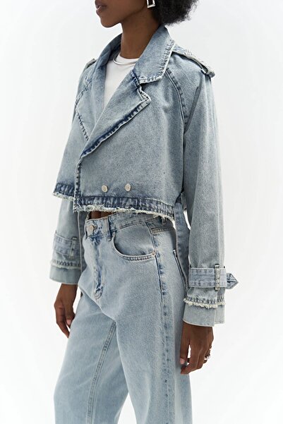 MAI STUDIOS CO. Φαρδύ Biker Blue Jean Jacket