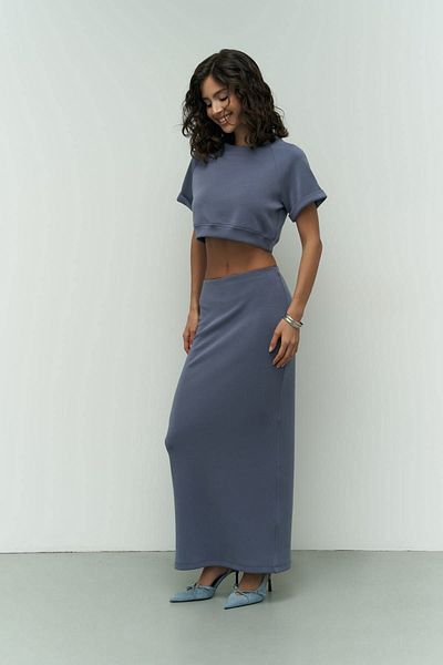 MAİ COLLECTİON Paloma Indigo Crop szoknya és felső szett