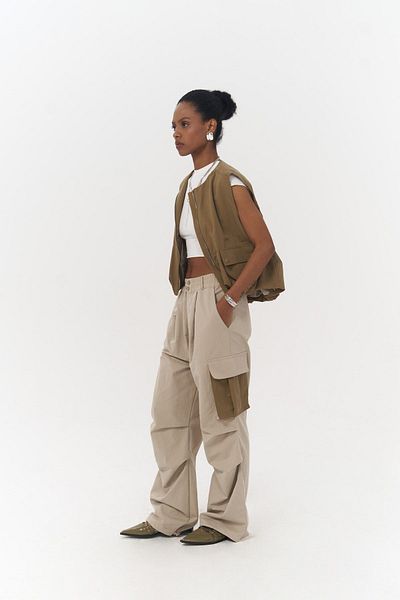 MAİ COLLECTİON Παντελόνι Cappi Beige Cargo