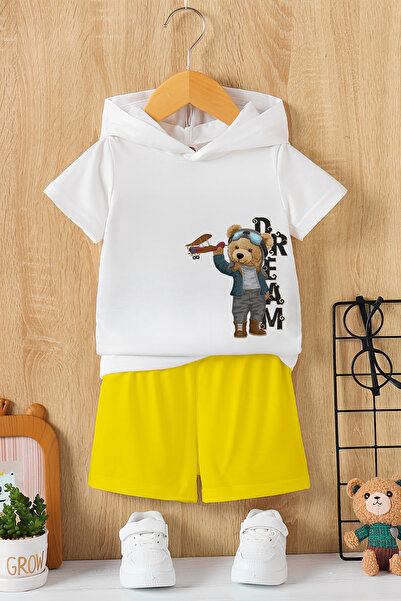 MYADA Новий сезон, дитячий комплект з 2 предметів з принтом ведмедика-пілота ...