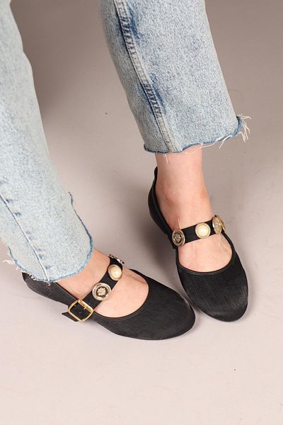 Birikon Balerina OWO cu accesorii aurii NEGRA
