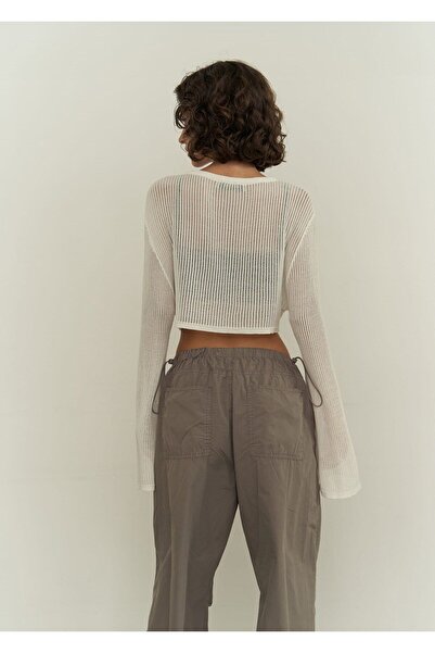 MAI STUDIOS CO. Variel White Thin Knit Crop