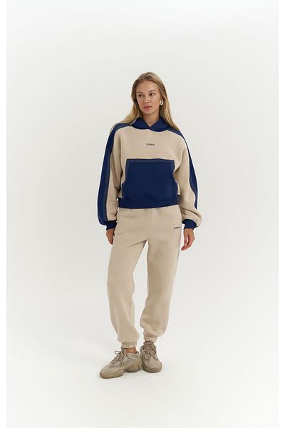 MAİ COLLECTİON Calix Garnished Bone Tracksuit Set