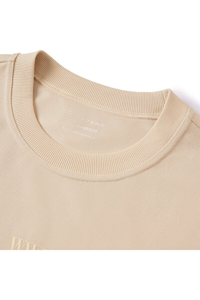 Giordano Men's Waffle Crew Neck Oversized Tee