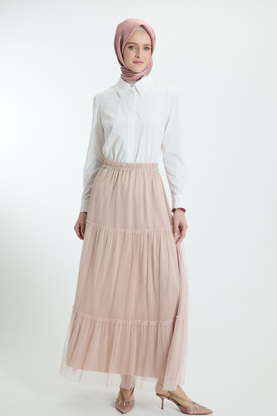 Setrms Tam Astarlı Tül Etek