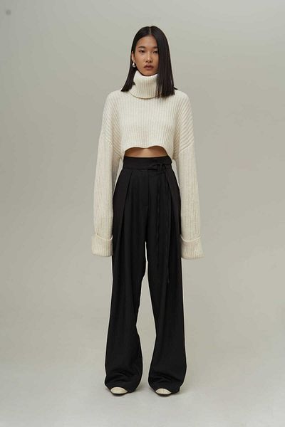MAİ COLLECTİON Kalhoty Carmen Black Palazzo
