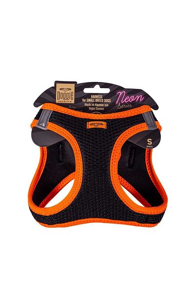 Doggie Cool Woven Neon Small Breed Chest Collar Orange 32-38 cm (Ang-S)