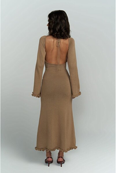 BOHEMAİ Angela Backless Norkové úpletové šaty