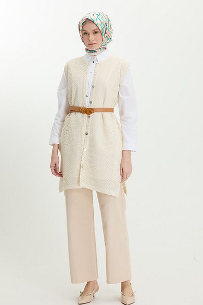 Setrms Self Patterned Cotton Vest