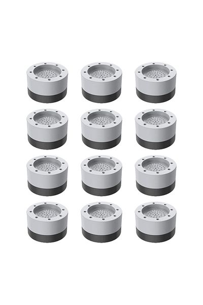 NEXTLY Set of 12 NEXTLY anti-slip feet for washing machine, gray/black