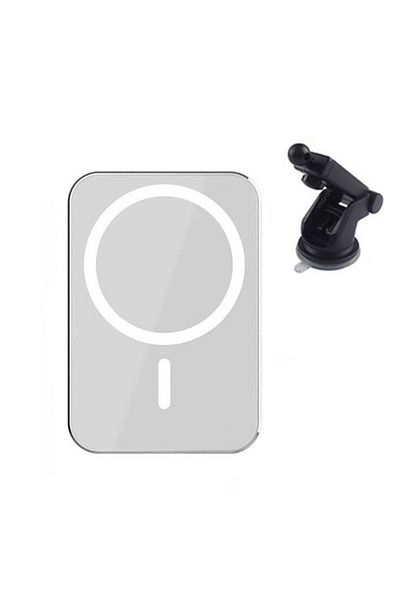 REDz Accessories Suport auto MagSafe, încărcare wireless, ventuză pentru bord/parbriz, universal, alb