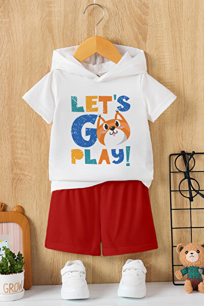 MYADA Novi sezonski hoodie Let's Play Fox Štampano 2-dijelni dečiji set 23322