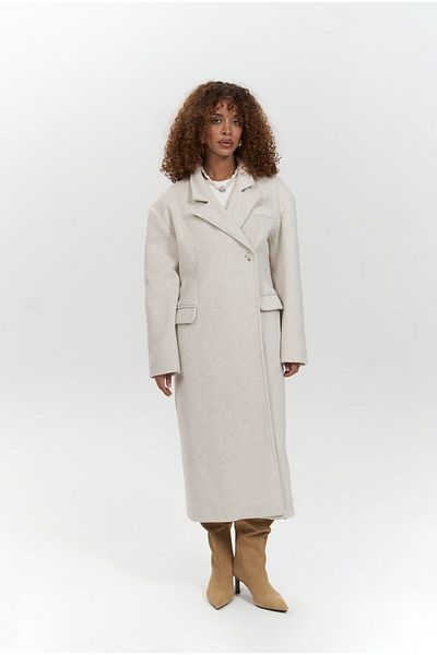 MAİ COLLECTİON Ophelia Beige Maskuliner Mantel