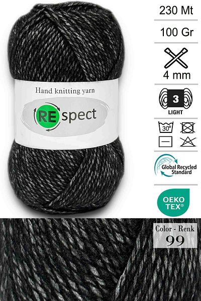 Respect 100Gr-230Mt Soft Acrylic Wool- Baby Yarn- 99