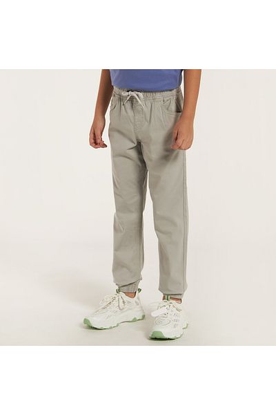 Juniors Solid Pants With Drawstring Closure