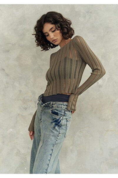 MAI STUDIOS CO. Maribel Yeşil Transparan Kazak