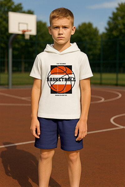 MYADA Капюшоний Superior баскетболіст, друкований 2-комплектний дитячий компл...