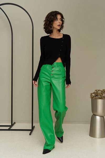 MAİ COLLECTİON Scott Green Leather Trousers